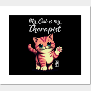 My Cat is my Therapist - I Love my cat - 1 Posters and Art